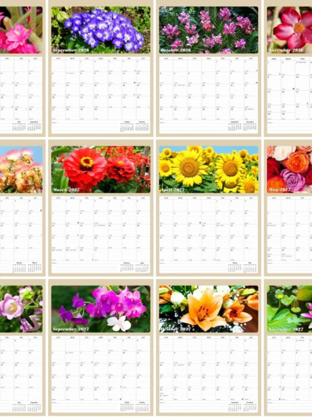 2026 - 2027 Calendar Magnetic Peel & Stick 18 Months 8.5